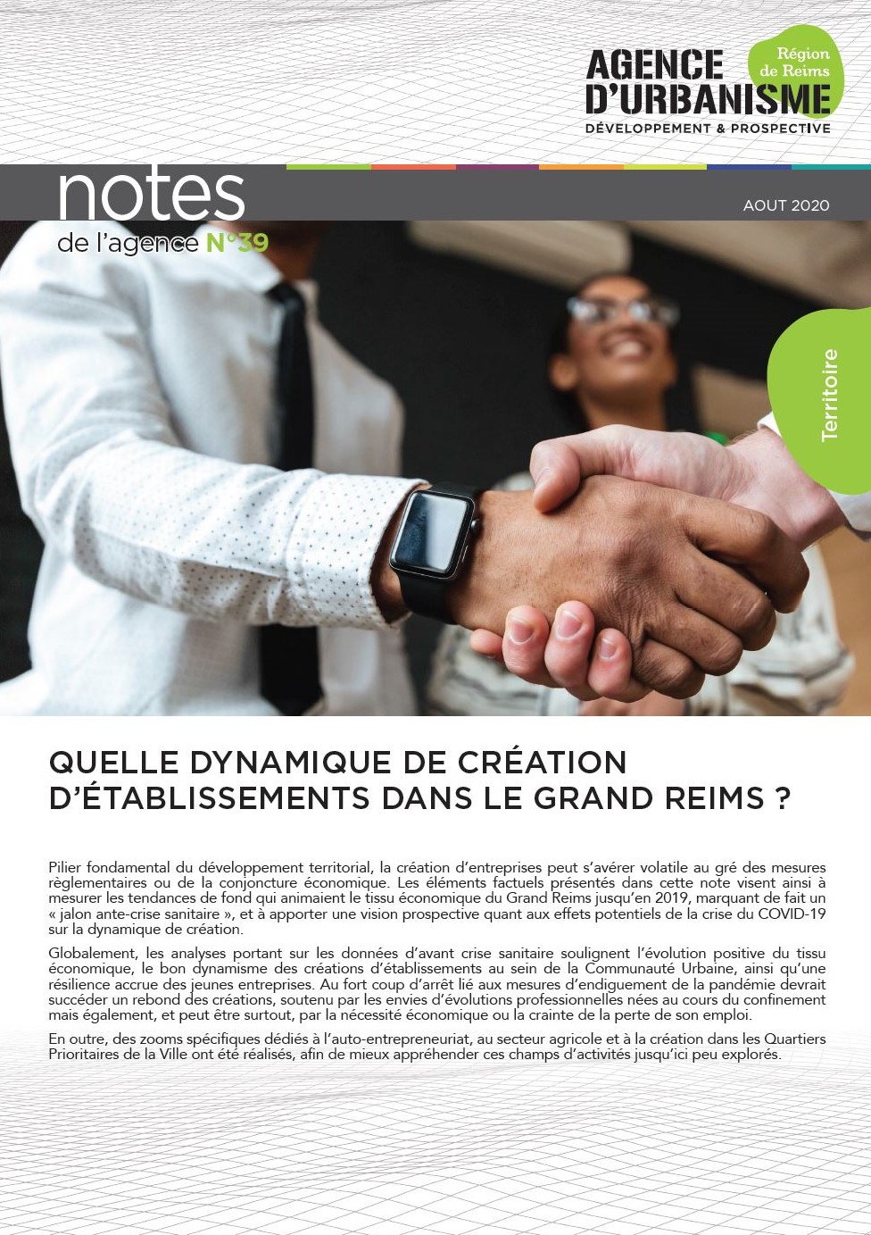 Note 39 : Quelle dynamique de Création d'établissements dans le Grand Reims ?