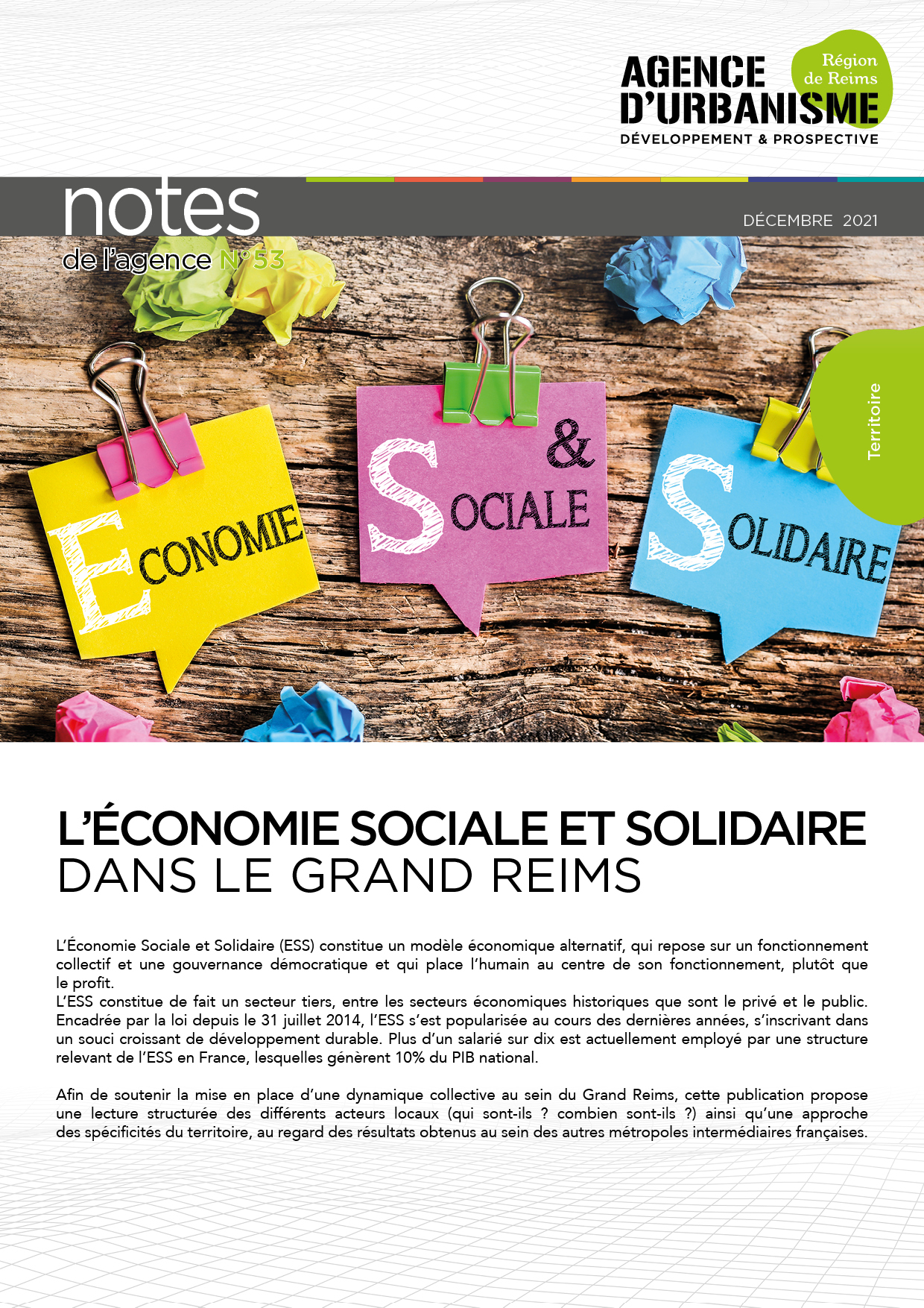 Note 53 : L'économie sociale et solidaire dans le Grand Reims