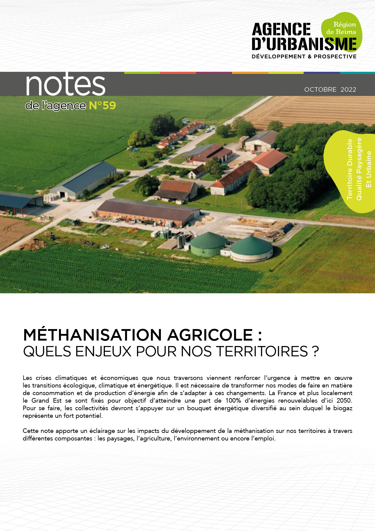 Note 59 : Méthanisation agricole, quels enjeux pour nos territoires ?